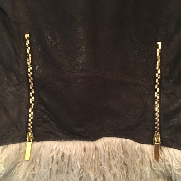 True Religion Leather Faux Fur Moto Jacket, NWT - Picture 8 of 8